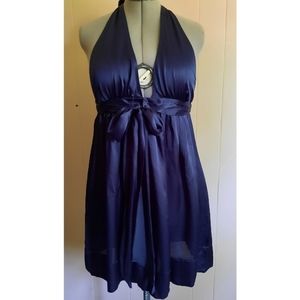 Susana Monaco Halter Tie Dress Baby Doll Blue M